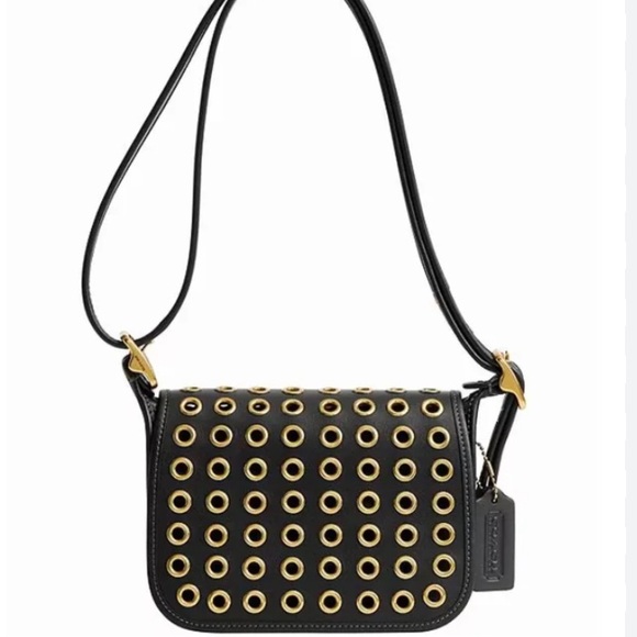 COACH π€π Originals Grommets Patricia Leather Legacy 19 shoulder bag purse new - Picture 10 of 12